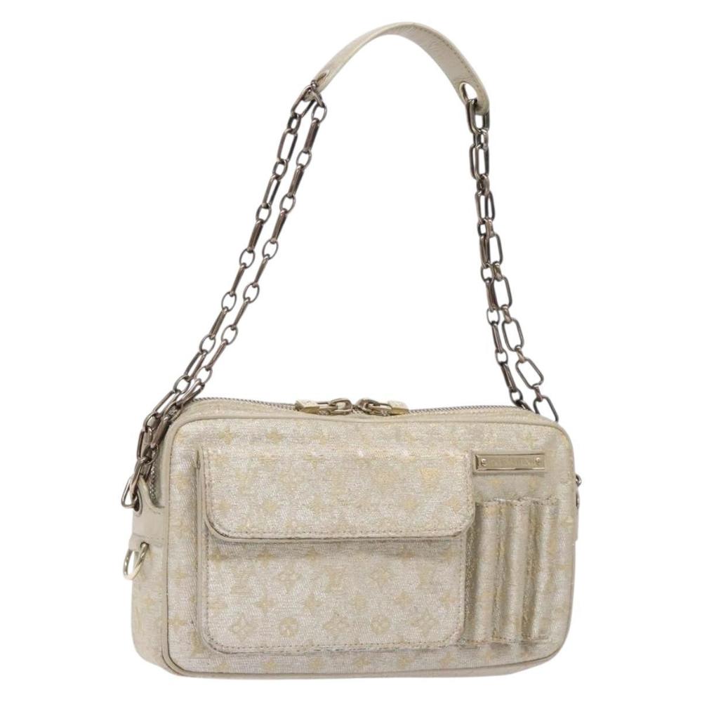 LOUIS VUITTON Monogram Shine McKenna Shoulder Bag Gold M92363 LV Auth 141900